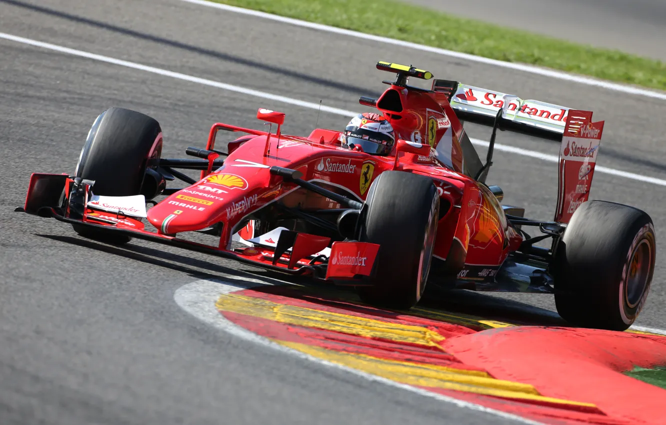 Photo wallpaper Ferrari, Formula 1, Spa, Belgium, Kimi Raikkonen Also, 2015, SF15T