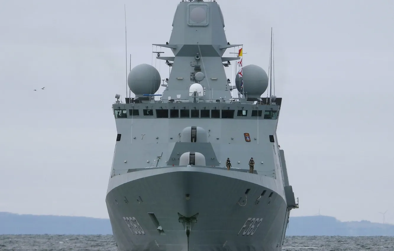 Photo wallpaper frigate, Danish Navy, HDMS Niels Juel, F363