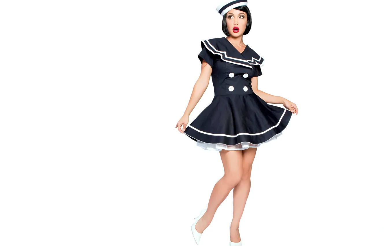 Photo wallpaper eyes, girl, face, eyelashes, style, background, feet, black