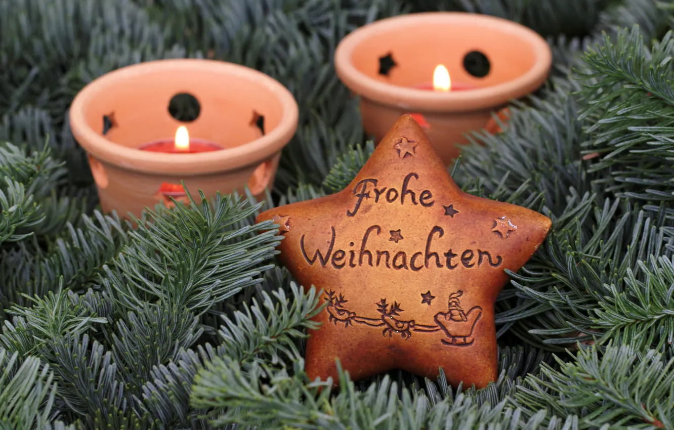 Wallpaper candles, New Year, Christmas, merry christmas, decoration ...