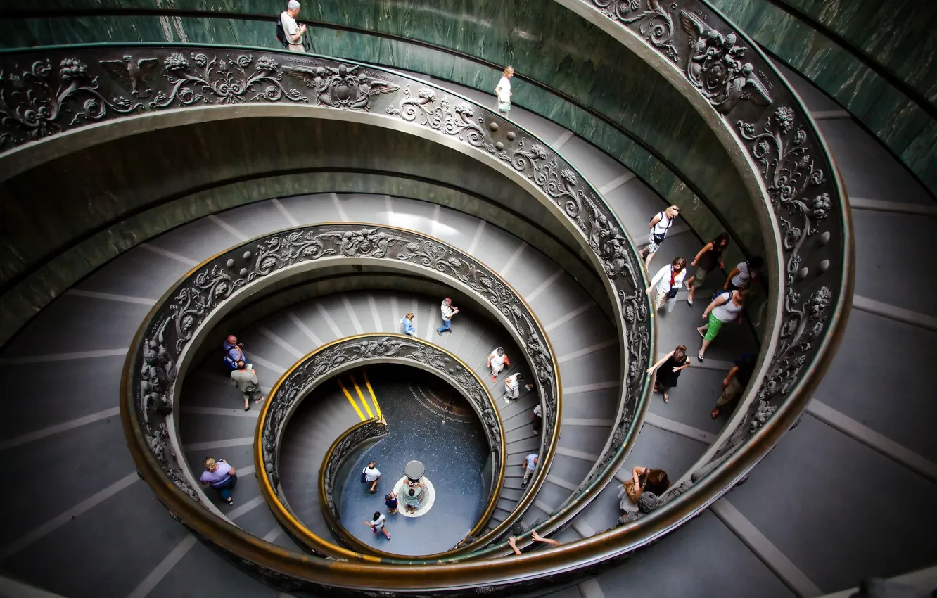 Photo wallpaper The Vatican, spiral staircase, museums