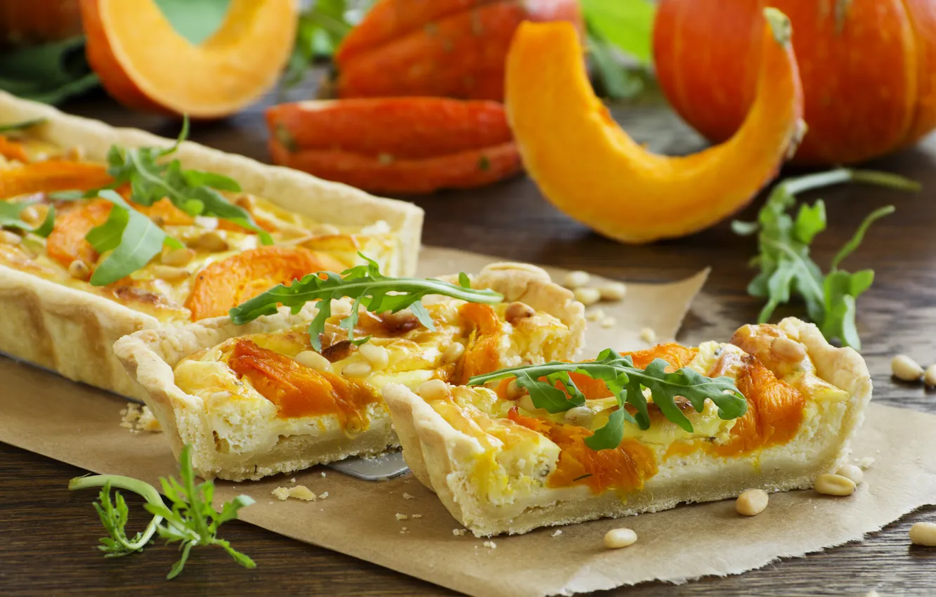 Photo wallpaper food, pie, pumpkin, food, cakes, cakes, pumpkin, pie