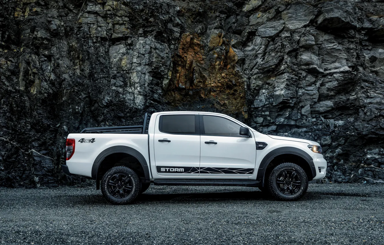 Photo wallpaper Ford, side view, pickup, Storm, Ranger, 2020