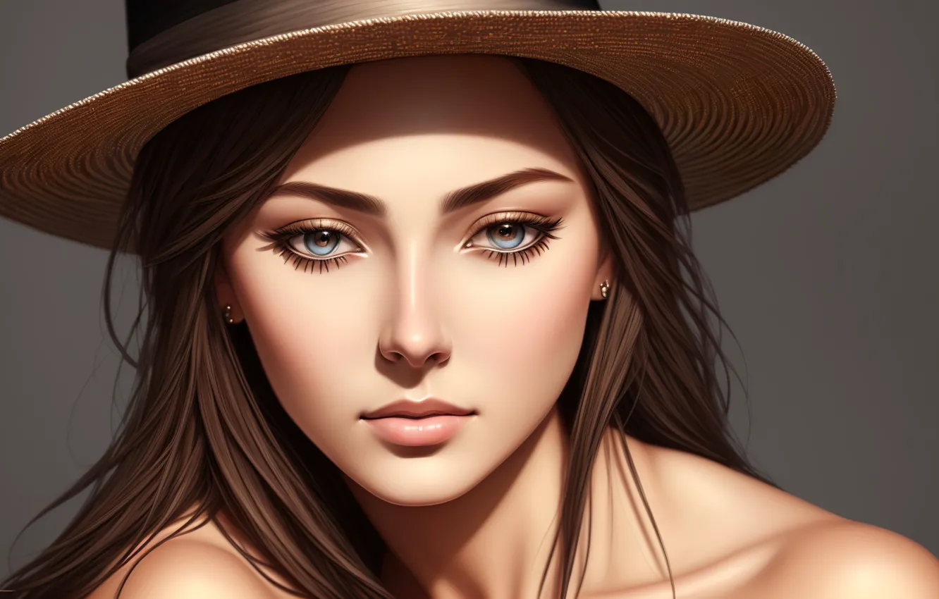 Photo wallpaper girl, art, portrait, Stable Diffusion, neuronet, Ai art