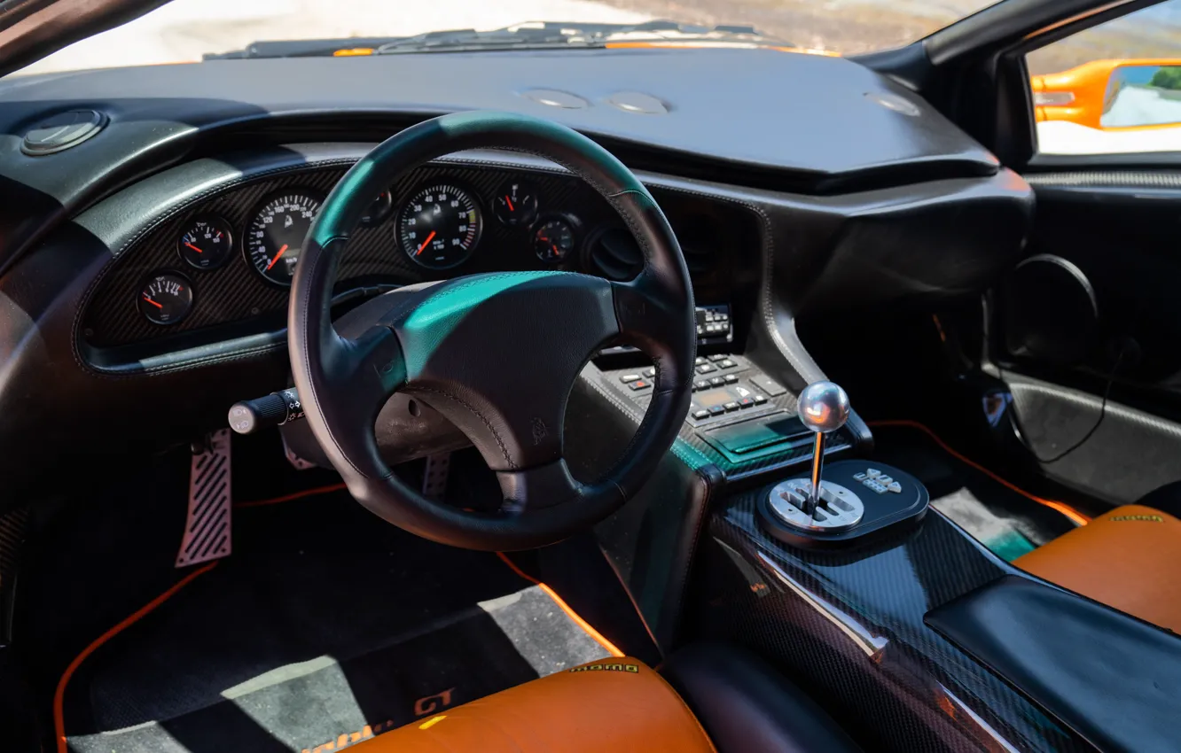 Photo wallpaper Lamborghini, supercar, Diablo, car interior, The Lamborghini Diablo GT