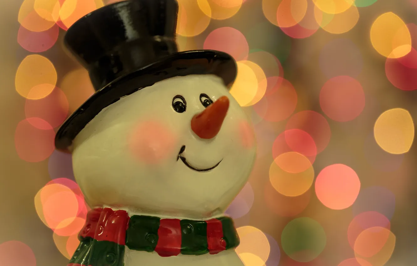 Photo wallpaper background, holiday, toy, new year, snowman