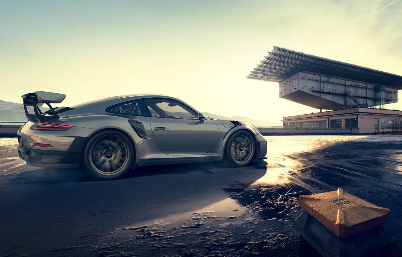 Photo wallpaper auto, the sun, 911, Porsche