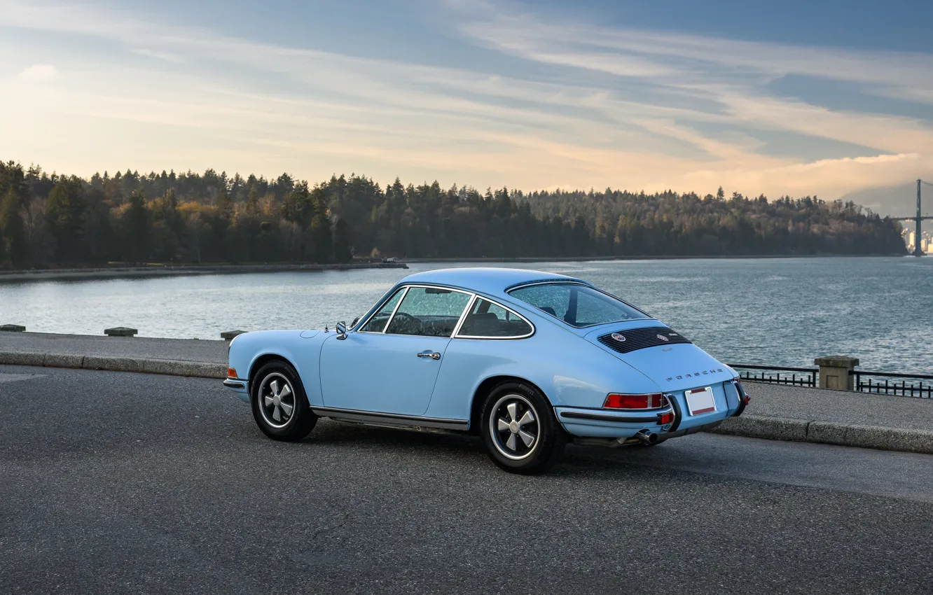 Photo wallpaper car, 911, Porsche, sky, 1972, Porsche 911 T 2.4 Coupe