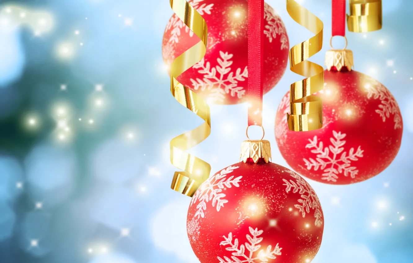Photo wallpaper balls, photo, Christmas, New year, holidays