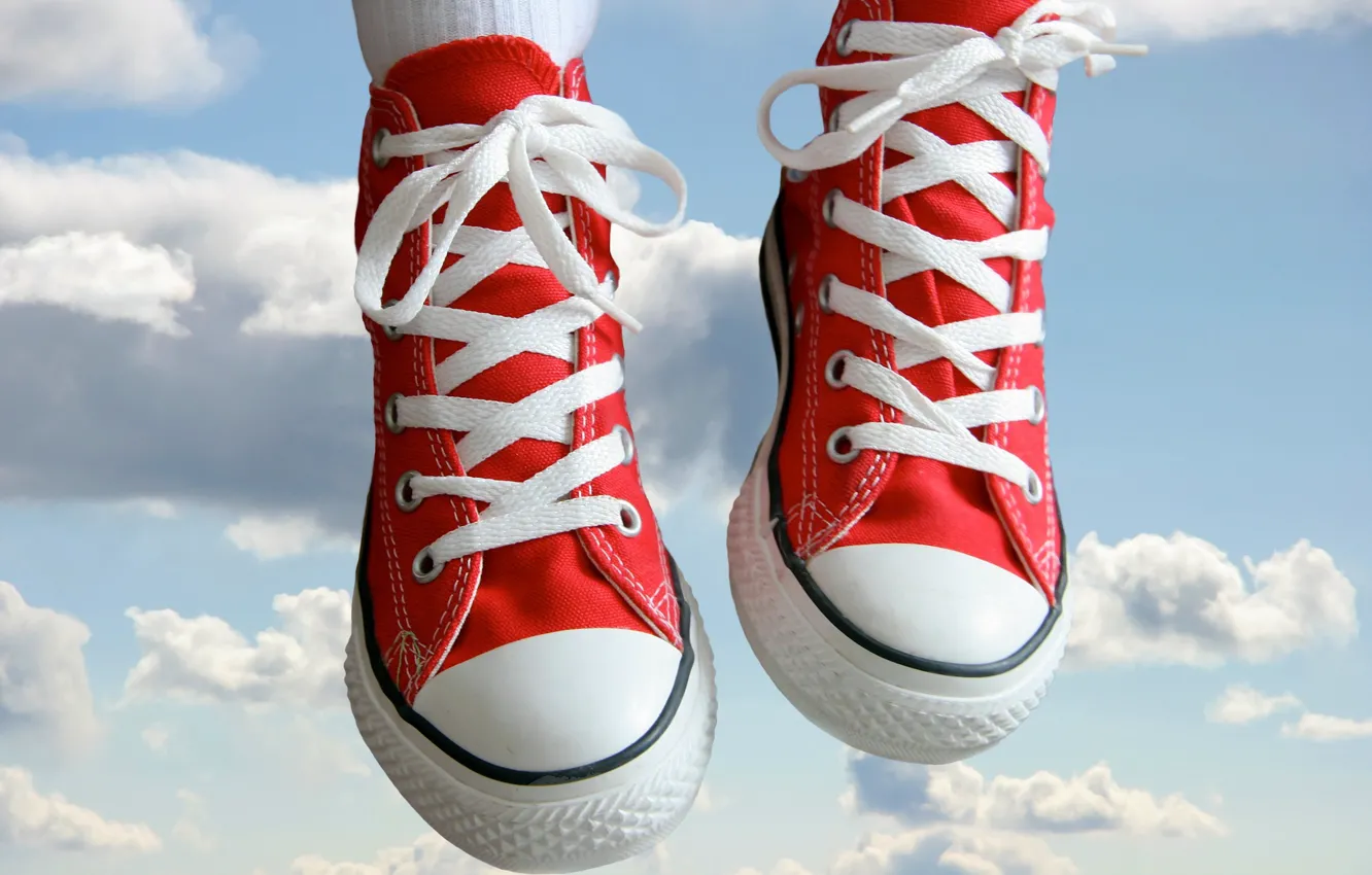 Photo wallpaper clouds, sneakers, 154