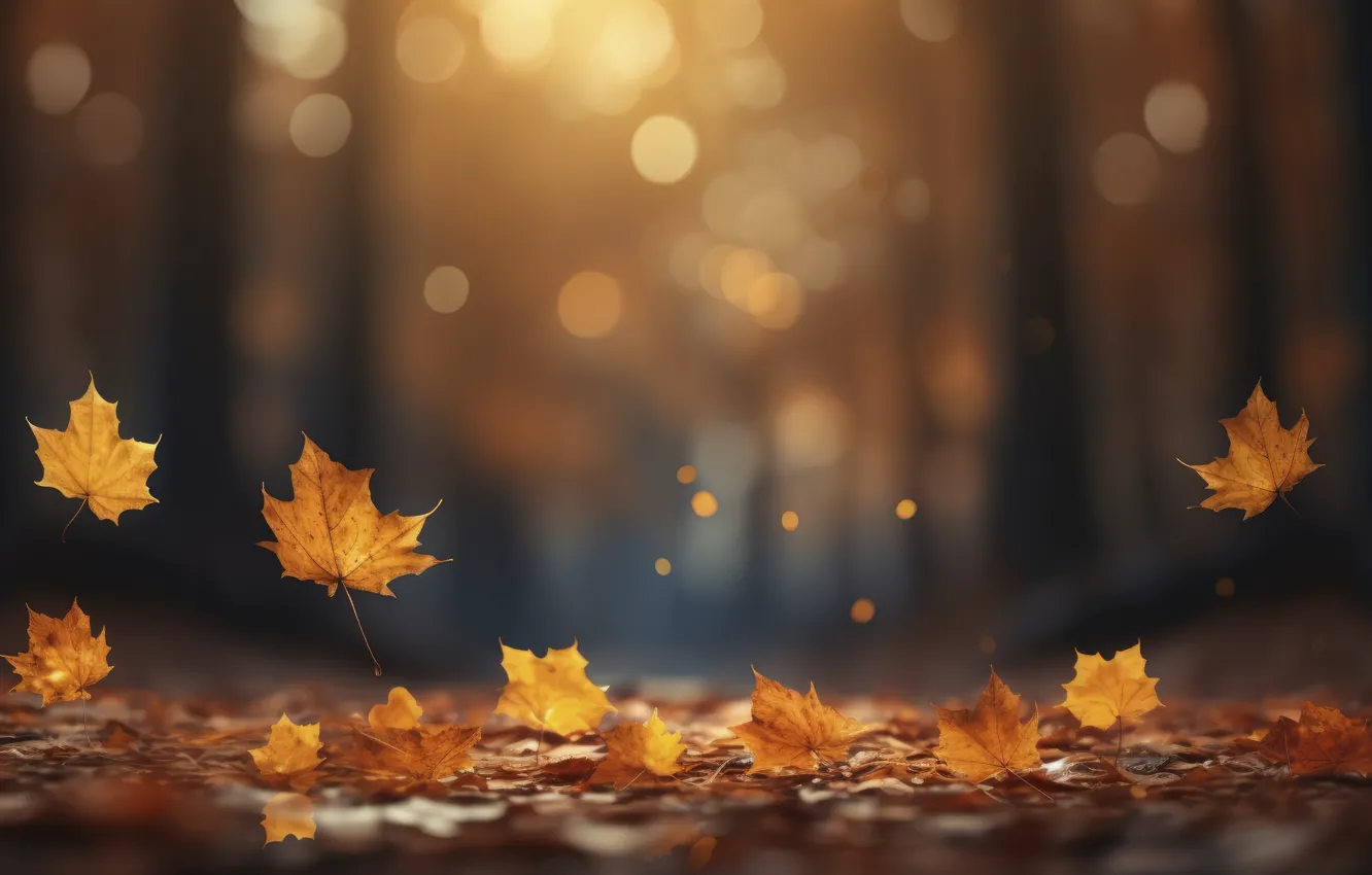 Photo wallpaper autumn, leaves, Park, background, forest, park, background, autumn