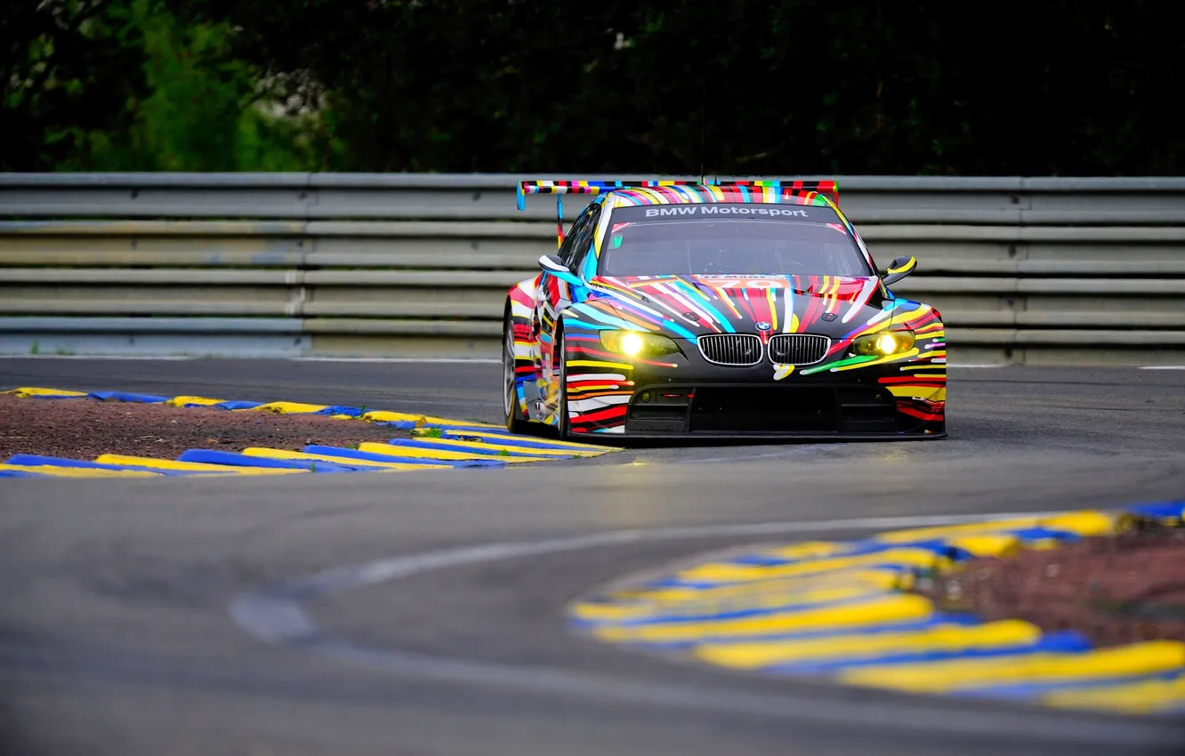 Photo wallpaper road, sport, lights, BMW, The hood, GT2, art, the front