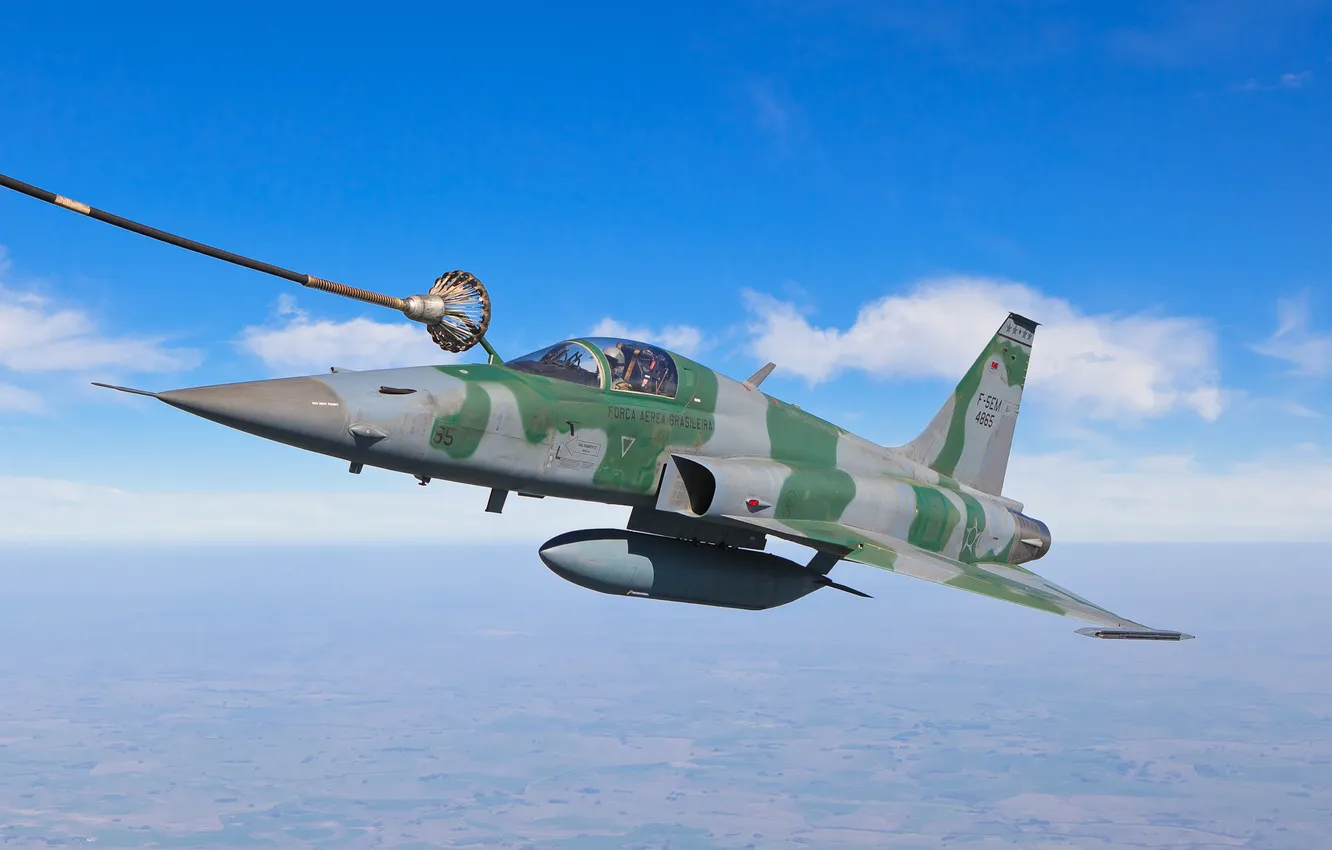 Photo wallpaper fighter, multipurpose, refueling, Tiger II, easy, Tiger II, F-5EM