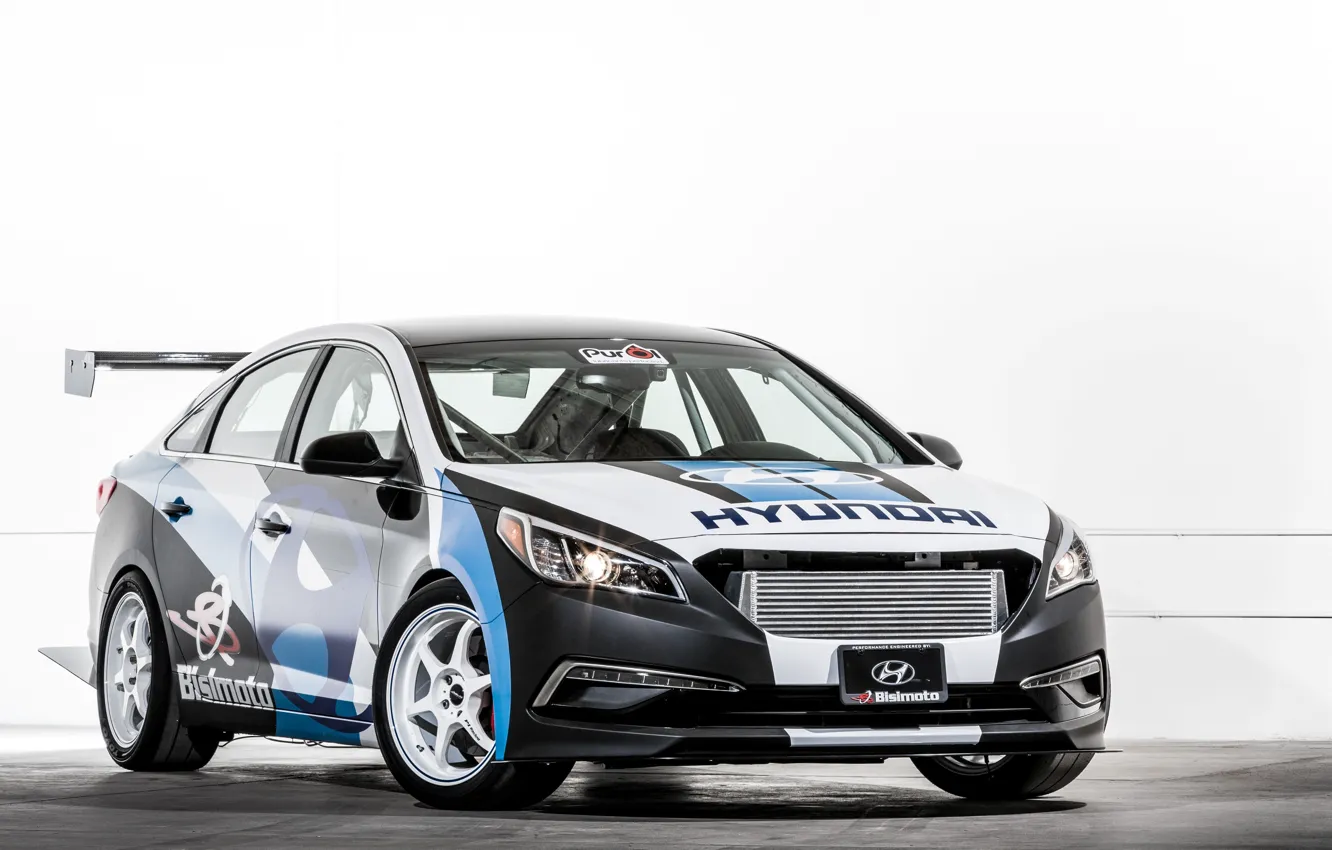 Photo wallpaper sport, Hyundai, rally, 2014, Sonata