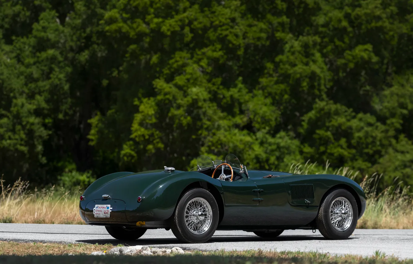 Photo wallpaper Jaguar, retro cars, the only instance, 1952, C-Type, Retro Cars, Jaguar C-Type, single copy
