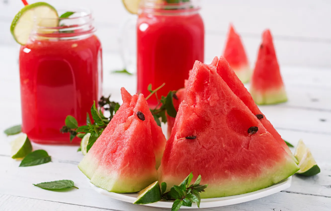 Photo wallpaper watermelon, berry, Drink