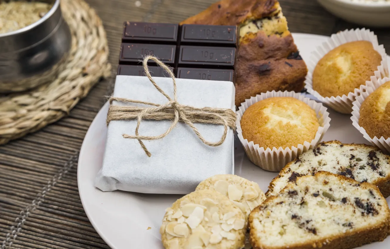 Photo wallpaper chocolate, dessert, brown, food, cakes, chocolate, sweet, cupcake