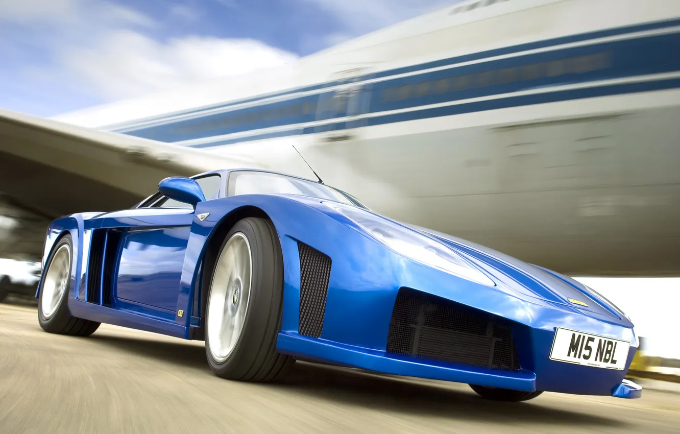 Photo wallpaper road, car, machine, blue, movement, car, road, cars