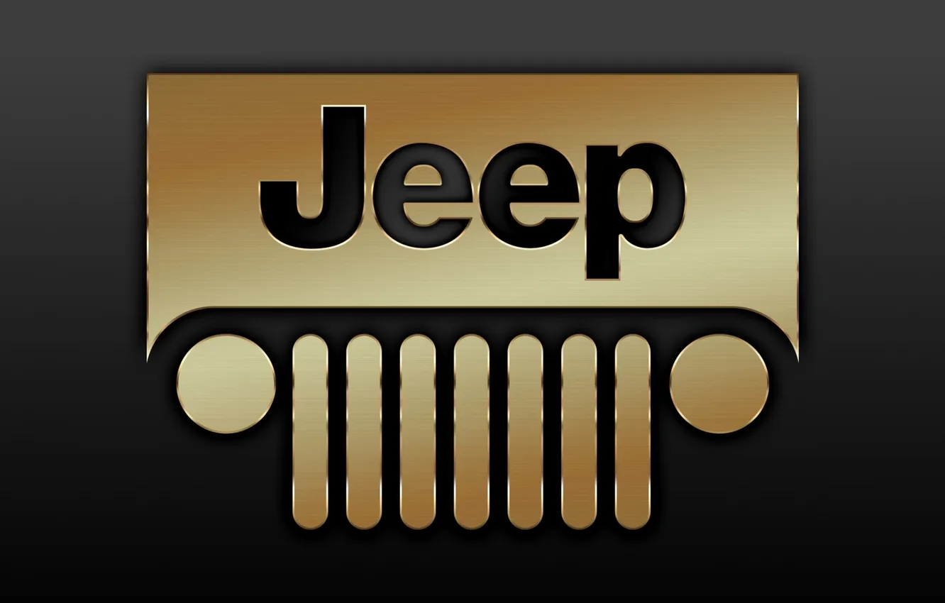 Photo wallpaper the inscription, lights, logo, jeep, emblem, logo, grille, Jeep