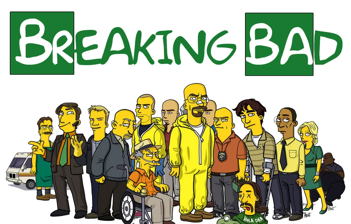 Photo wallpaper The simpsons, Breaking bad, Breaking Bad, The Simpsons