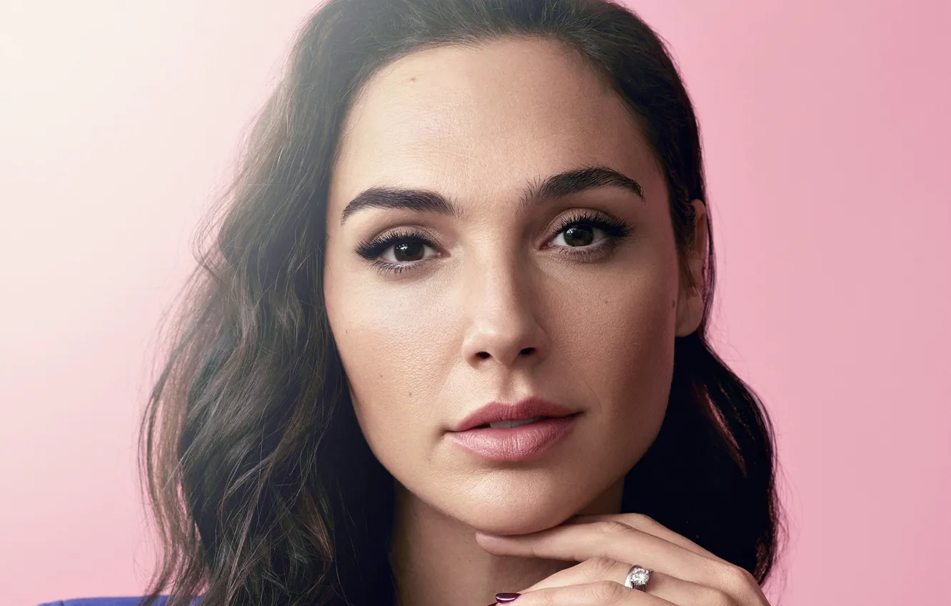 Photo wallpaper look, girl, face, photo, makeup, lips, beautiful, Gal Gadot