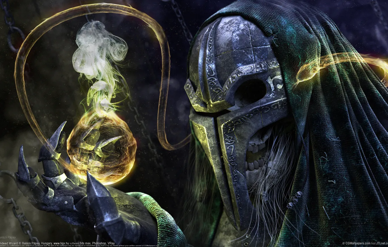 Photo wallpaper Magic, Mask, Sphere, Claws