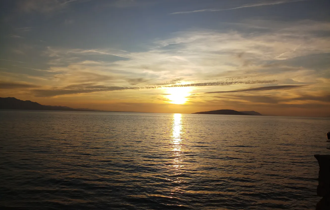 Photo wallpaper summer, beach, sunset, Croatia, zaostrog