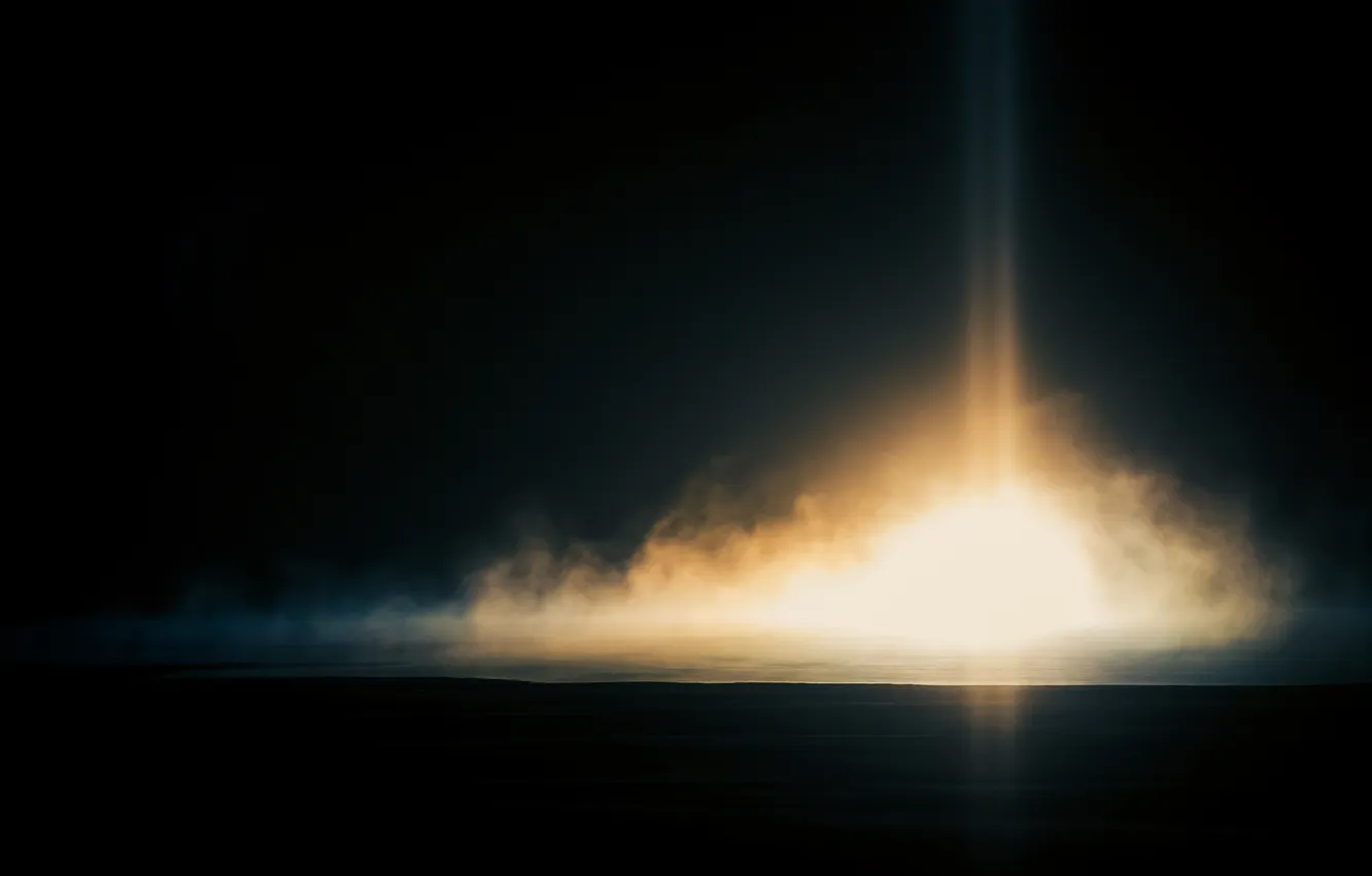 Photo wallpaper water, light, earth, figure, haze