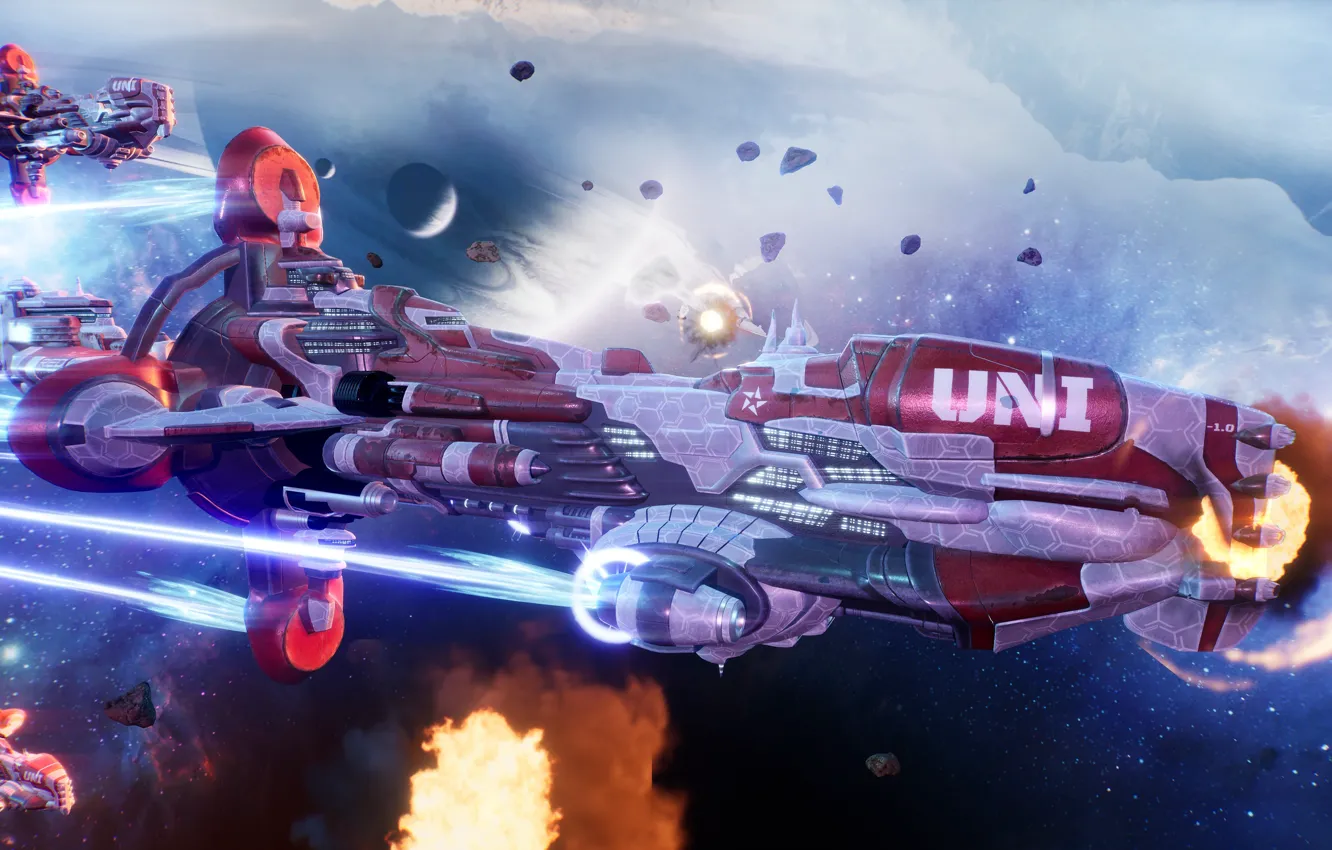 Photo wallpaper space, art, spaceship, battleship, eve online, fanart, science fiction, hyperion