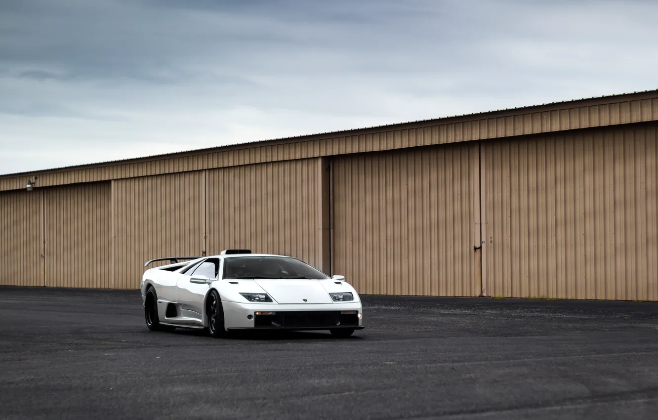 Photo wallpaper Lamborghini, White, Diablo GT