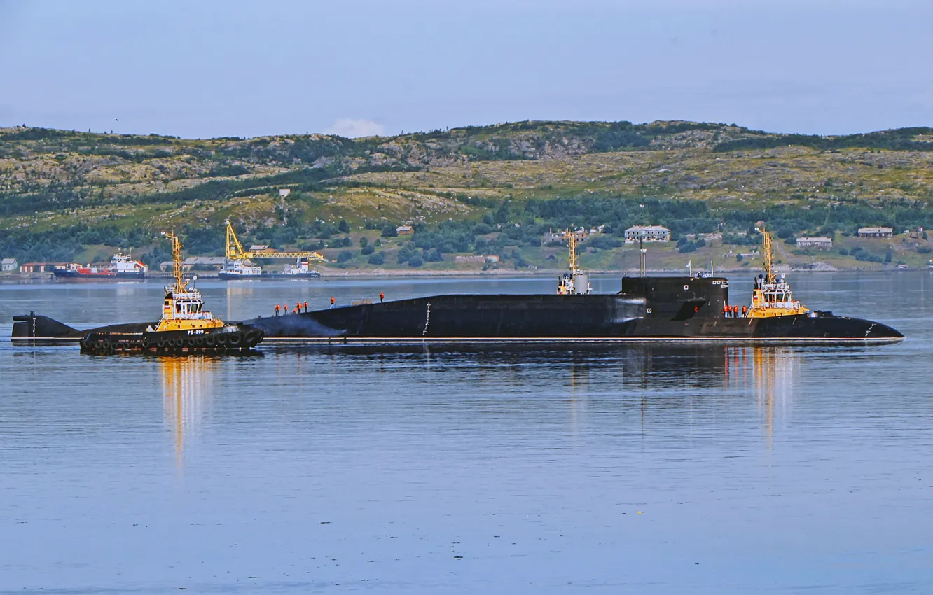 Photo wallpaper submarine, Karelia, the nuclear-powered ship, K-18, project 667BDRM