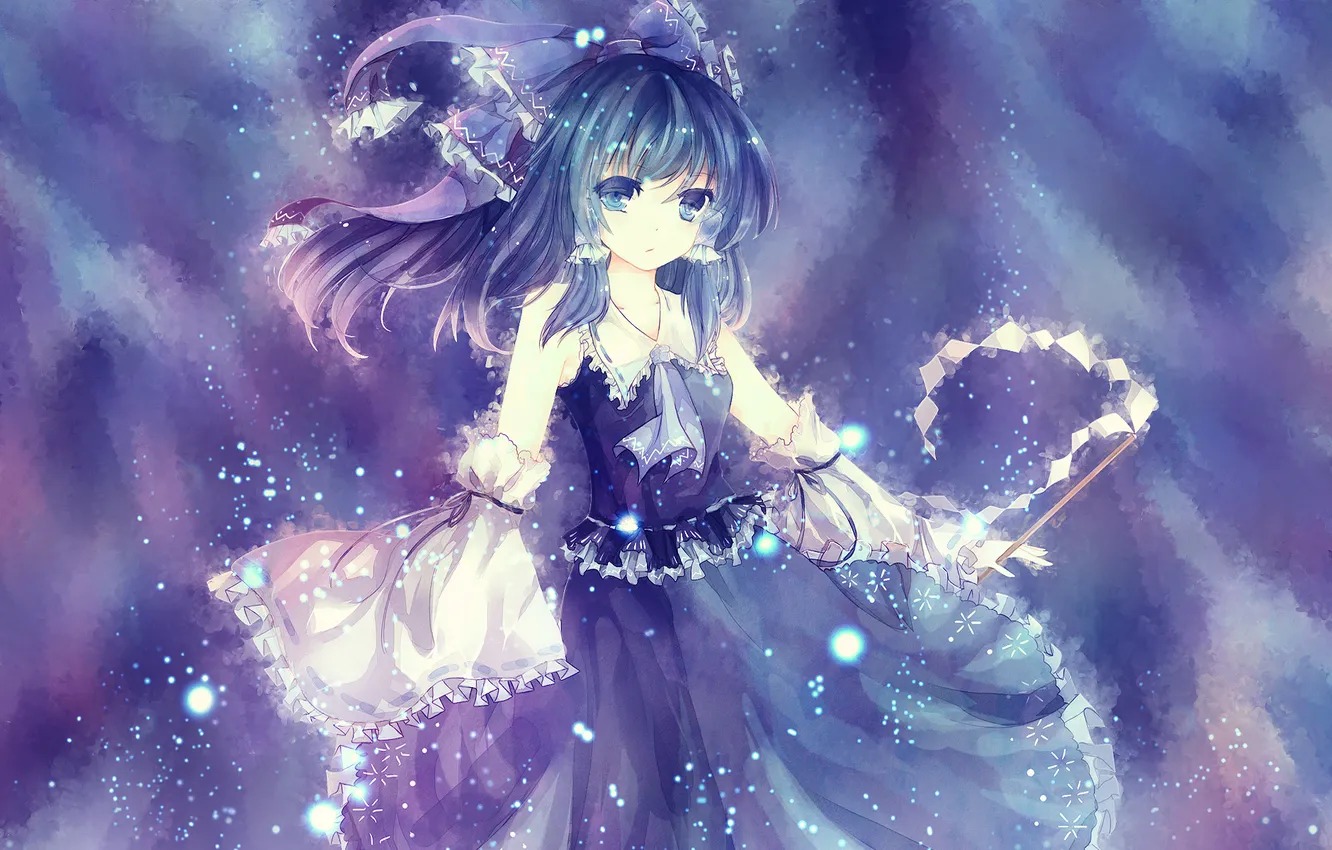 Photo wallpaper anime, dress, girl, bow, touhou, Reimu, Reimu