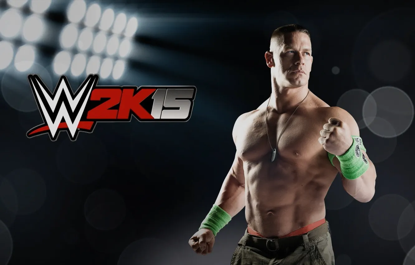 Photo wallpaper rays, logo, logo, wrestler, 2K Games, John Cena, John Cena, WWE 2K15