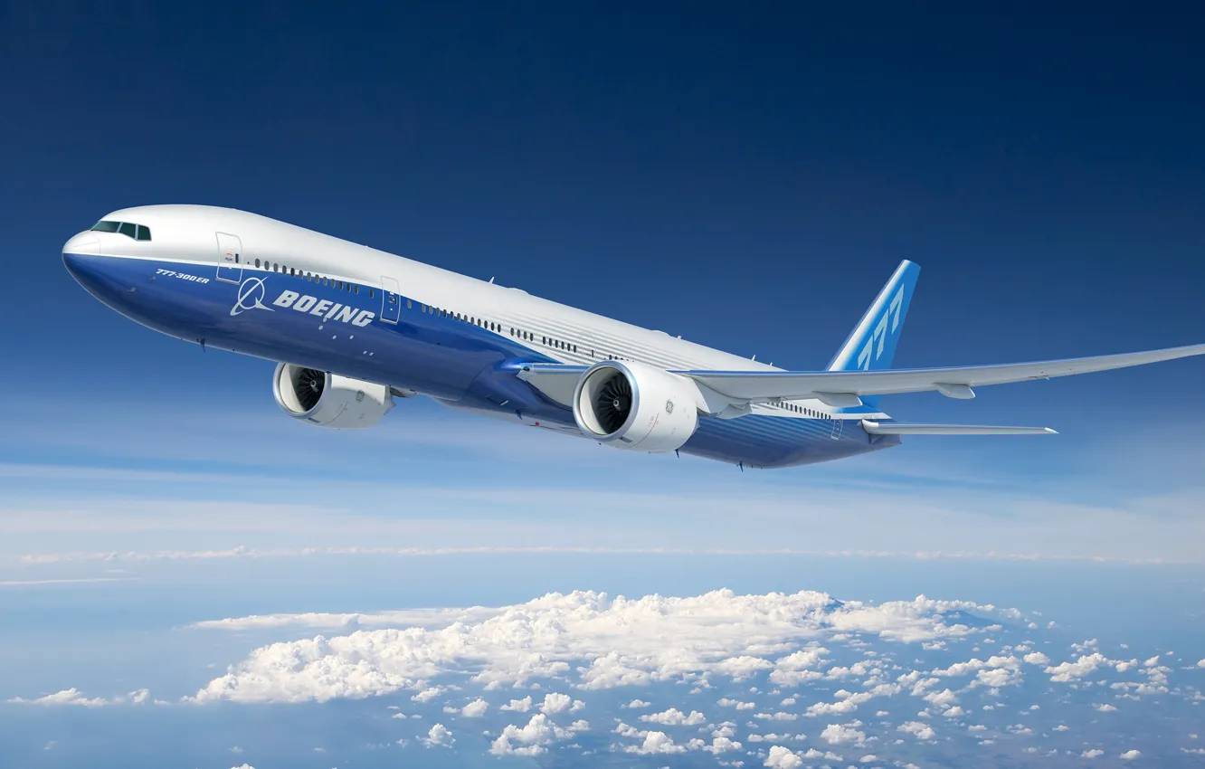 Photo wallpaper Boeing, plane, Boeing 777
