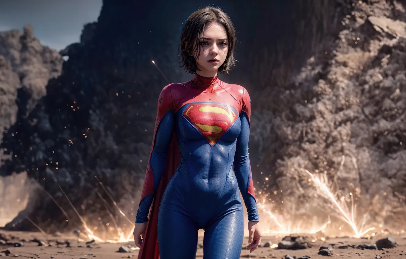 Photo wallpaper Sasha, Supergirl, Emblem, STREET