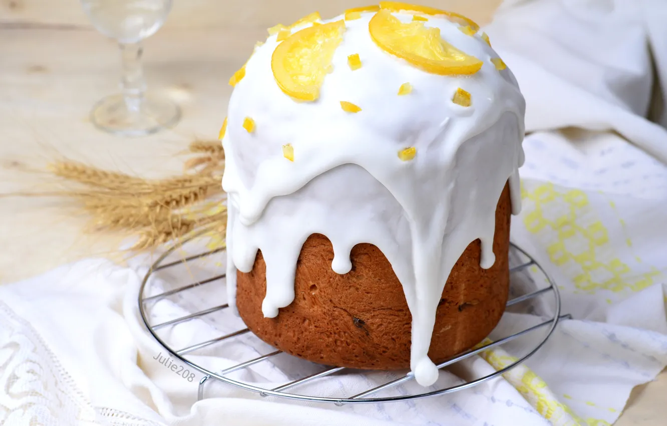 Photo wallpaper Easter, cake, glaze, candied