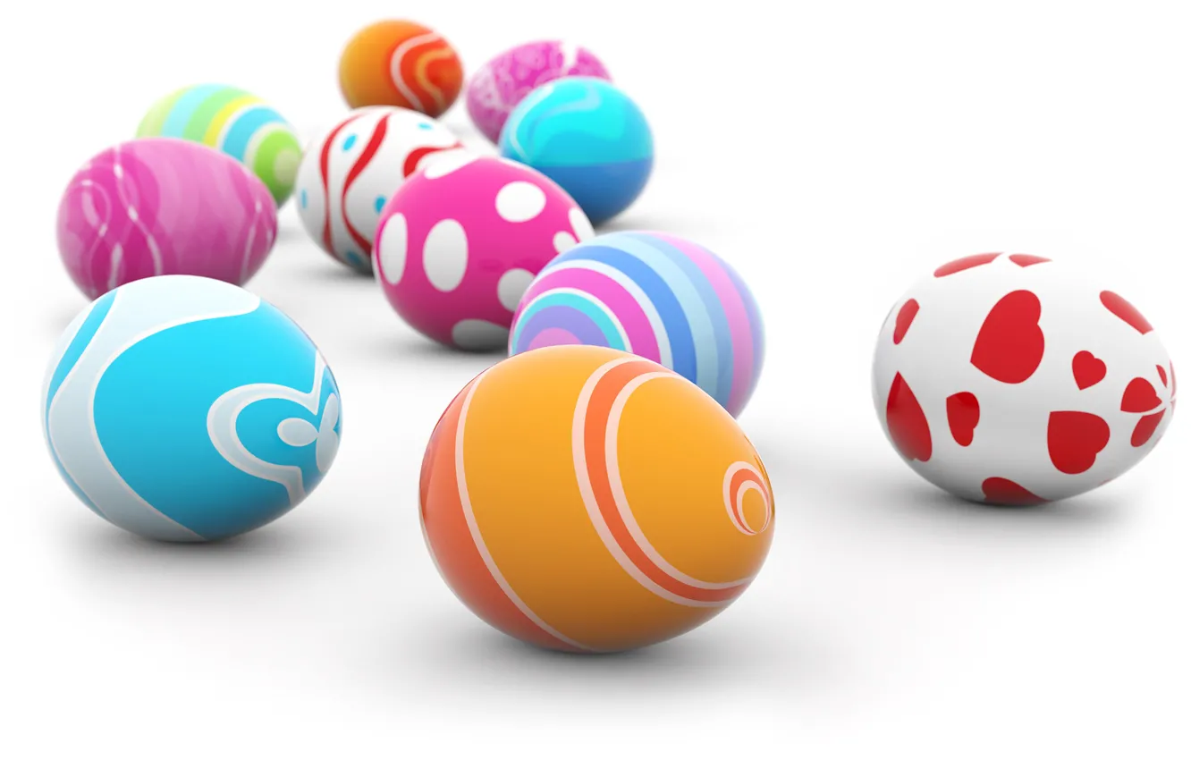 Photo wallpaper rendering, eggs, Easter