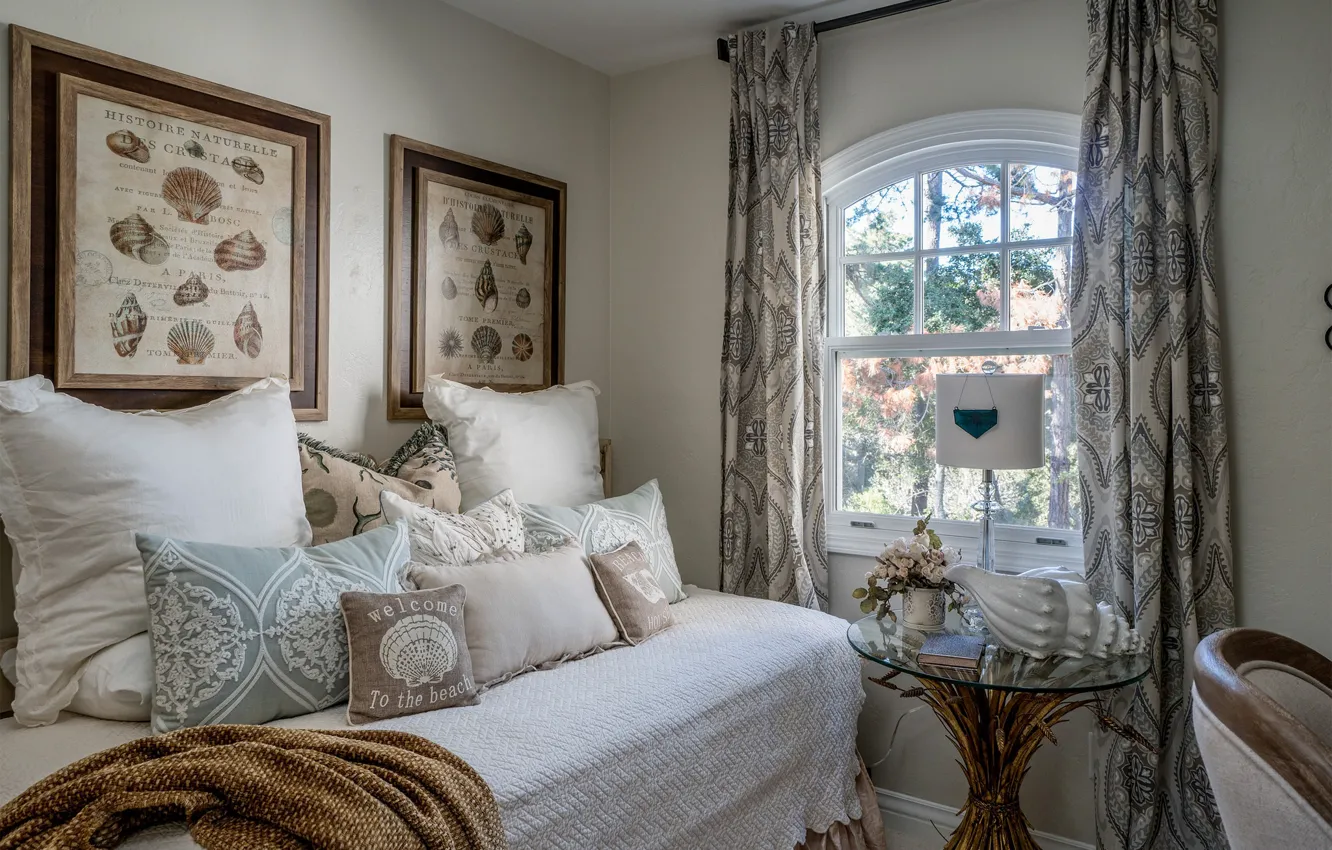 Photo wallpaper bed, pillow, window, bedroom