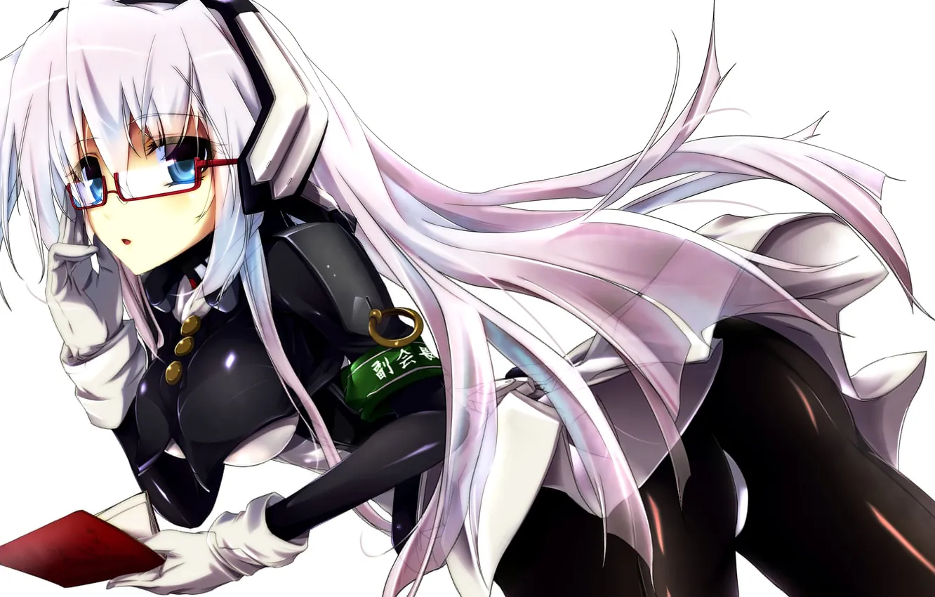 Photo wallpaper ass, look, girl, panties, surprise, glasses, book, art