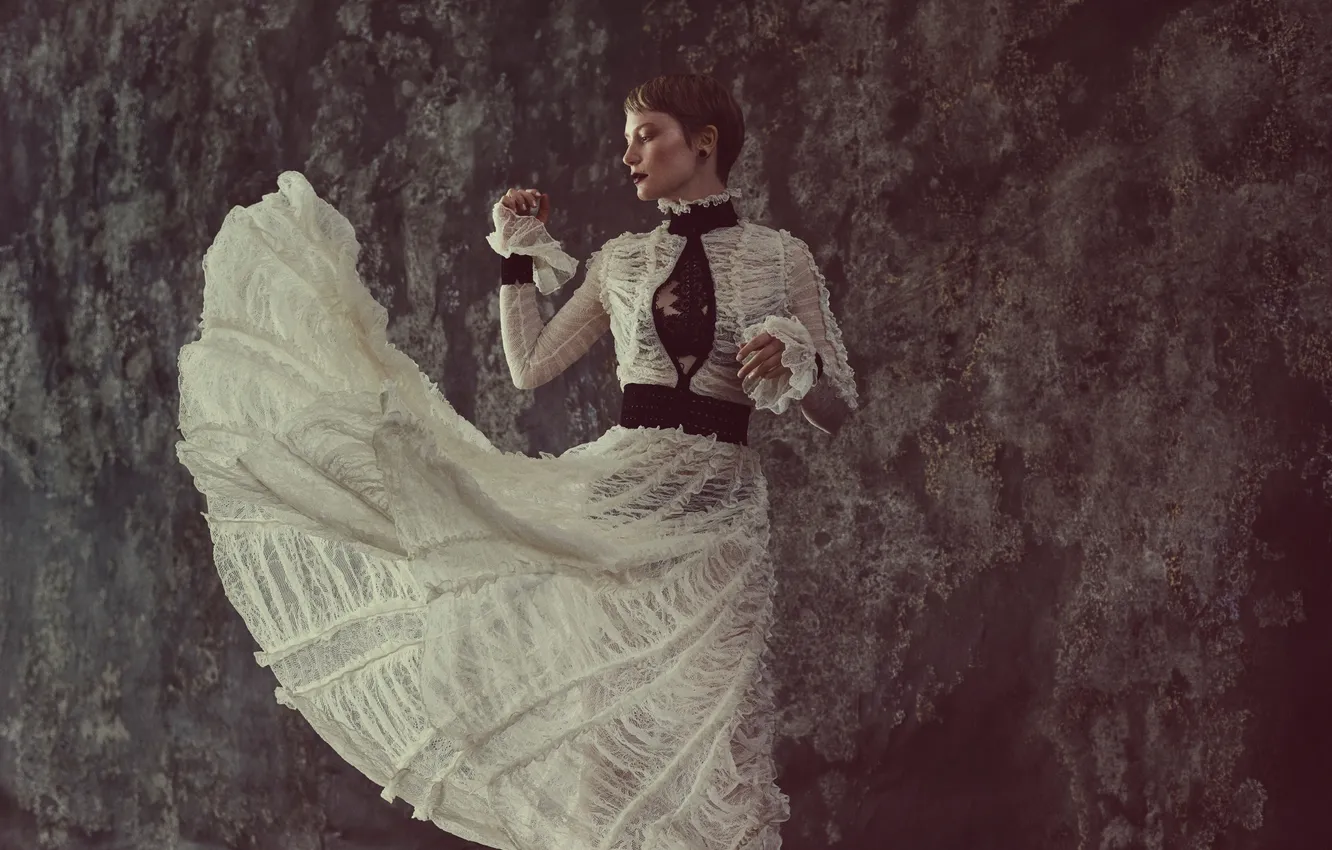 Photo wallpaper model, dress, actress, photographer, journal, in white, photoshoot, Flaunt