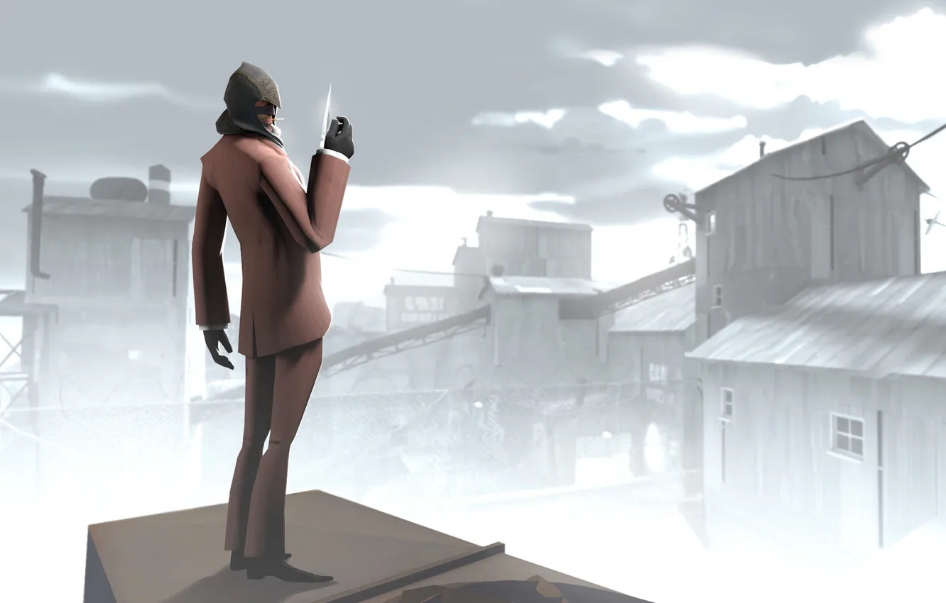 Photo wallpaper parody, spy, Team Fortress 2