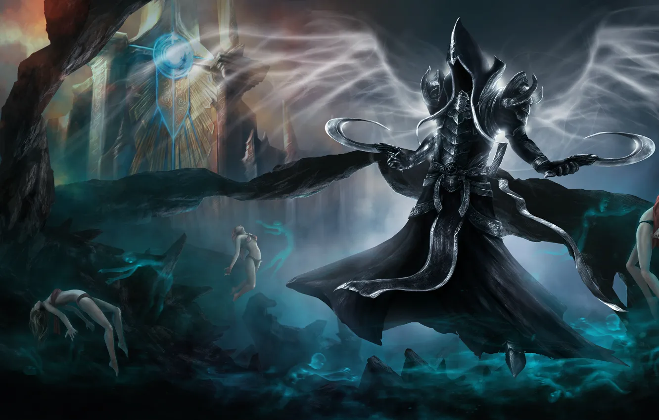 Photo wallpaper darkness, Diablo 3, Diablo III: Reaper of Souls, Malthael