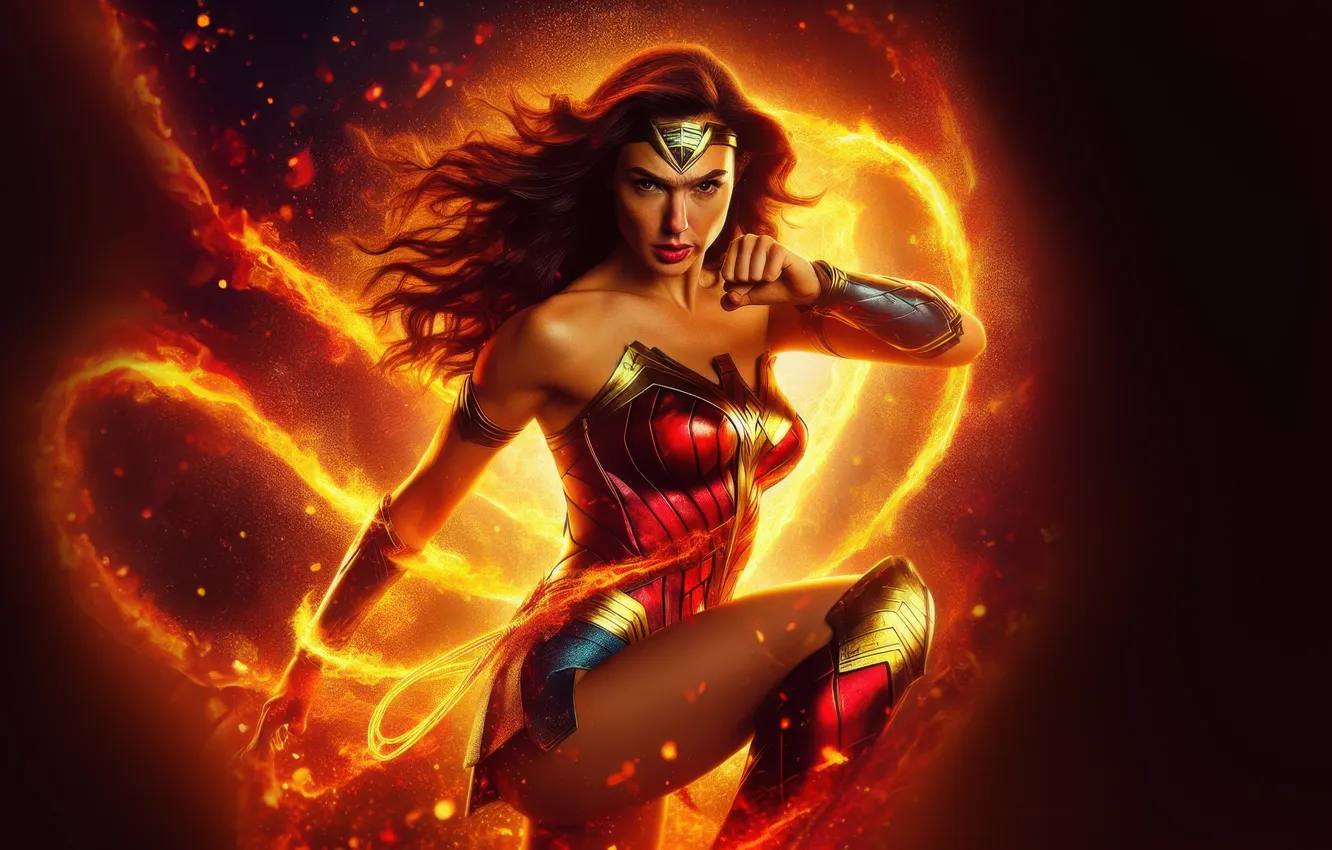 Photo wallpaper woman, Rise, Wonder