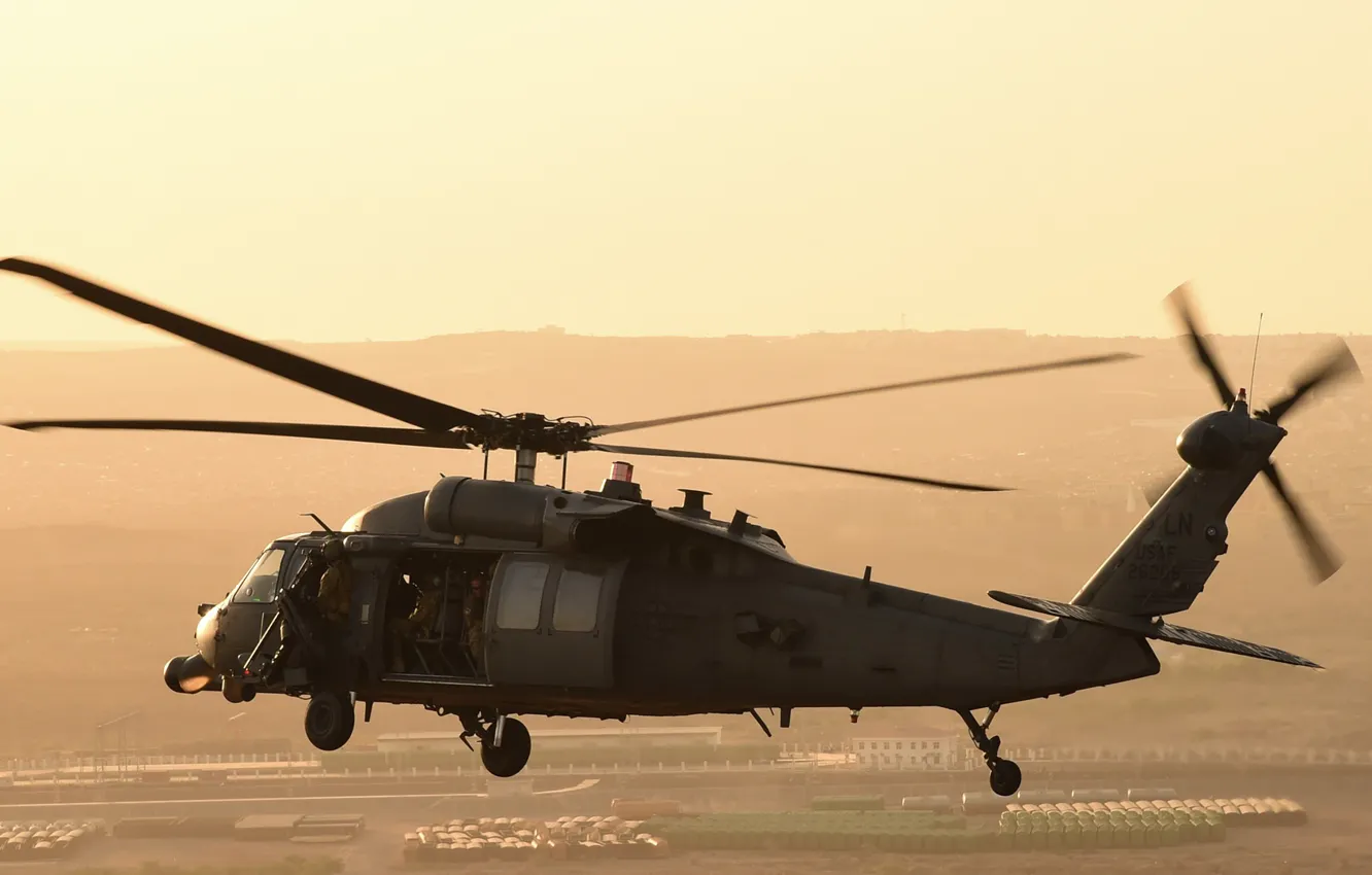 Photo wallpaper UH-60, Black Hawk, American multi-purpose helicopter, Sikorsky Aircraft