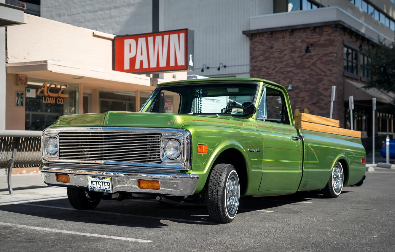 Photo wallpaper Chevrolet, pickup, the front, 1972, C10