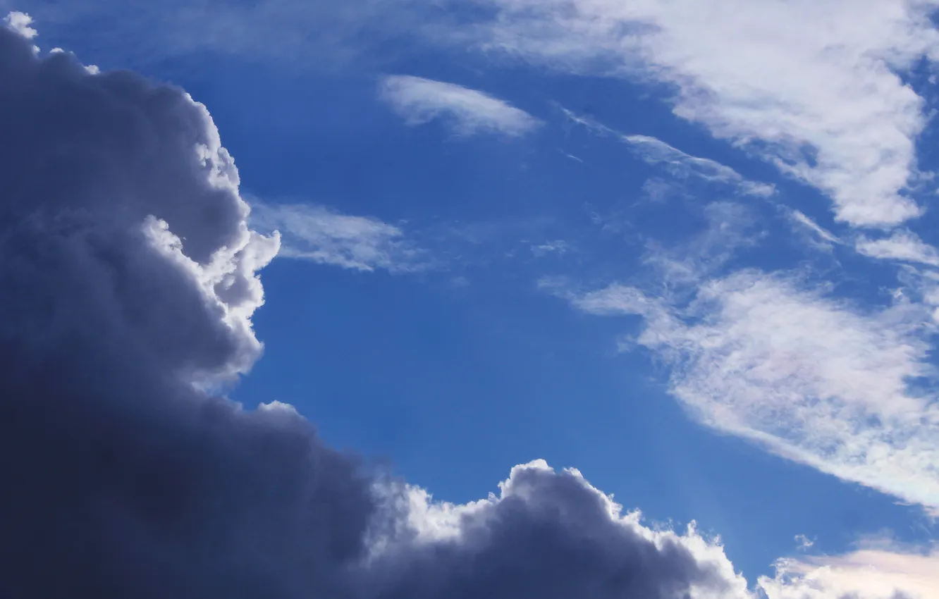 Photo wallpaper sky, blue, cloud