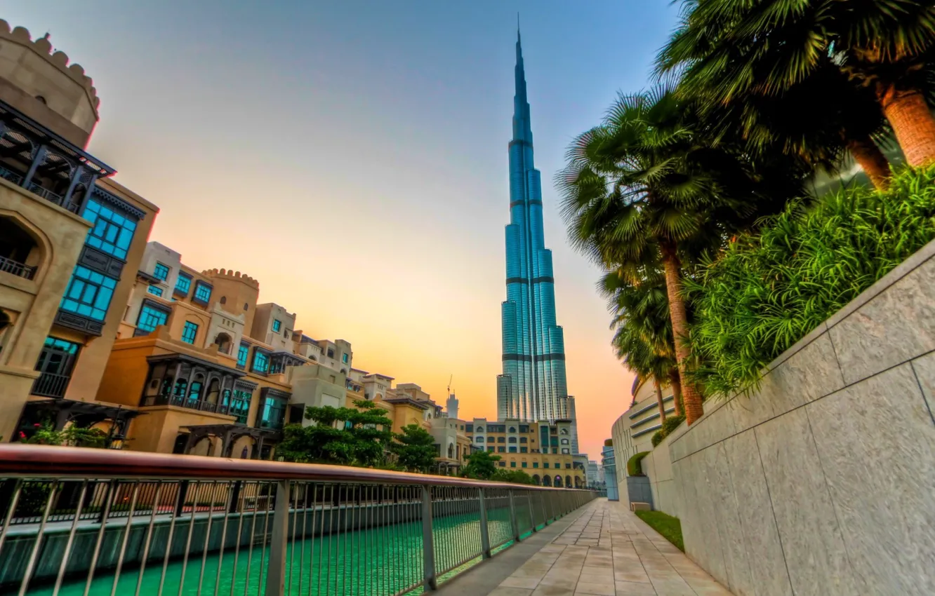 Photo wallpaper the evening, Dubai, UAE, Burj Khalifa