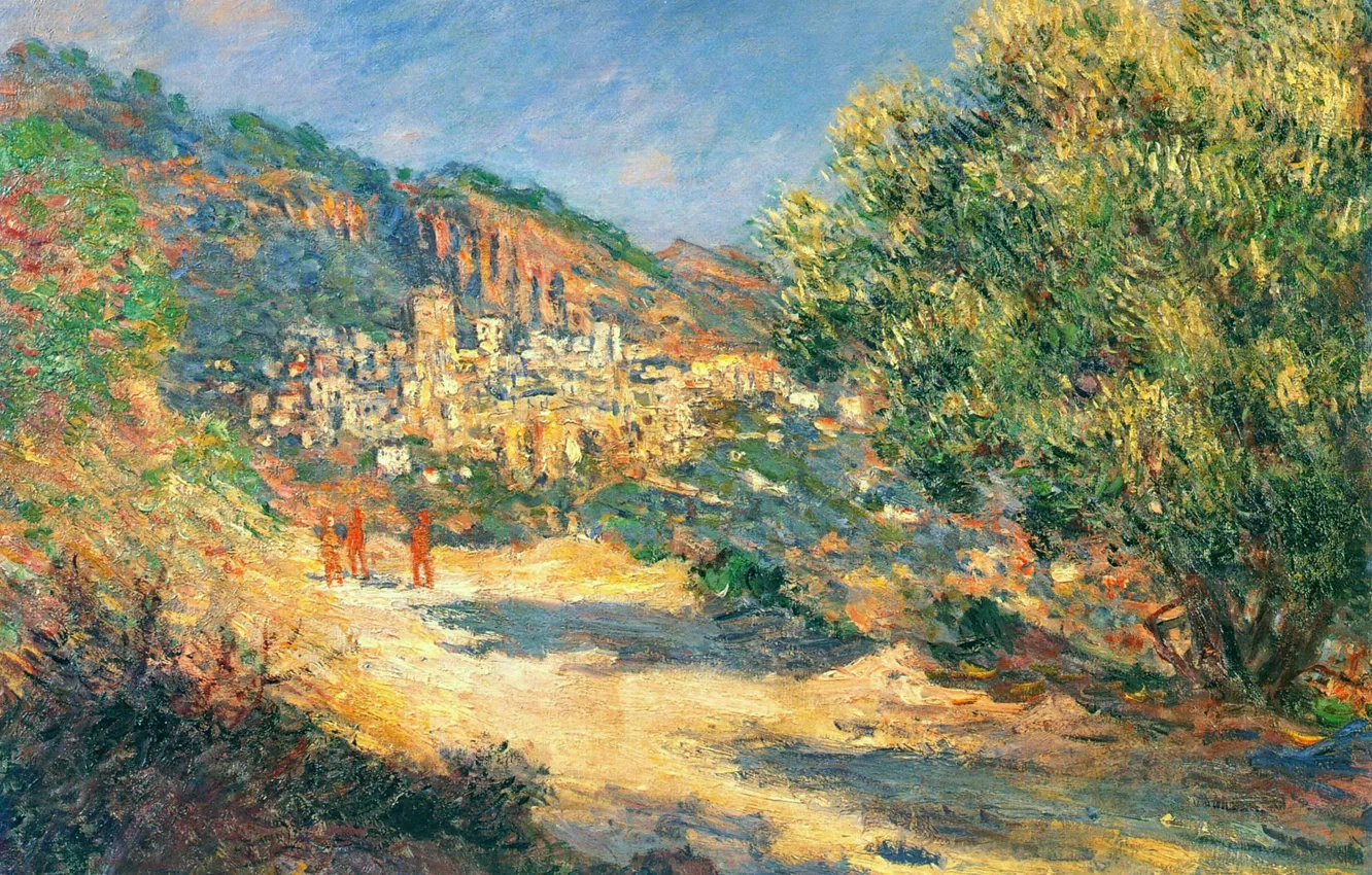Photo wallpaper landscape, picture, Claude Monet, The road to Monte Carlo