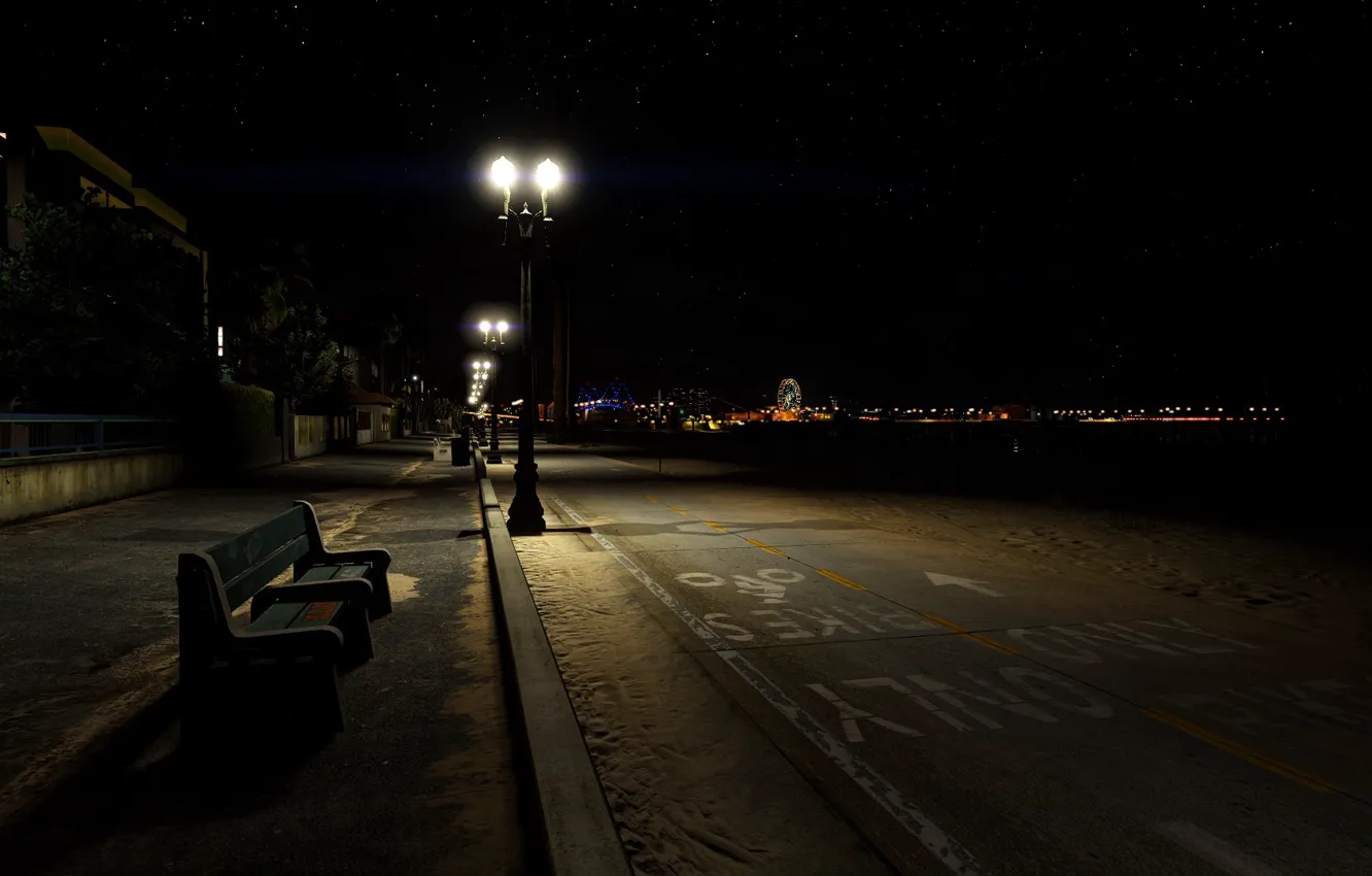 Photo wallpaper beach, void, night, the atmosphere, Los Angeles