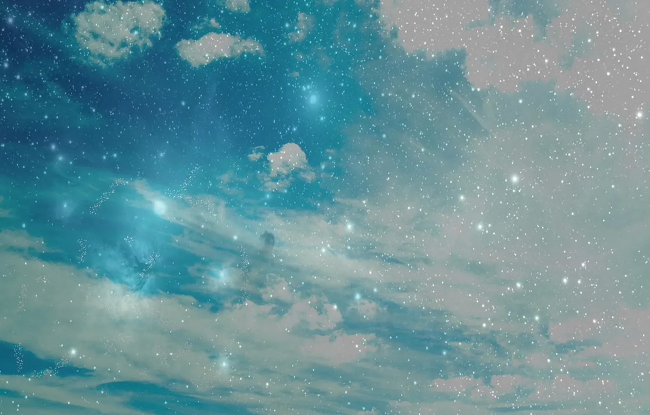 Photo wallpaper the sky, stars, clouds, nature, sky, nature, 1920x1200, clouds